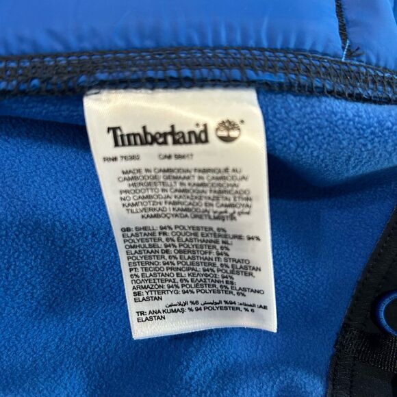 Timberland Jacket Men’s Size Large Color Navy Blue Softshell Zip Fleeced Lined - Picture 8 of 11